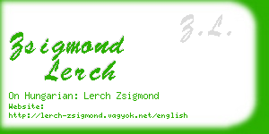 zsigmond lerch business card